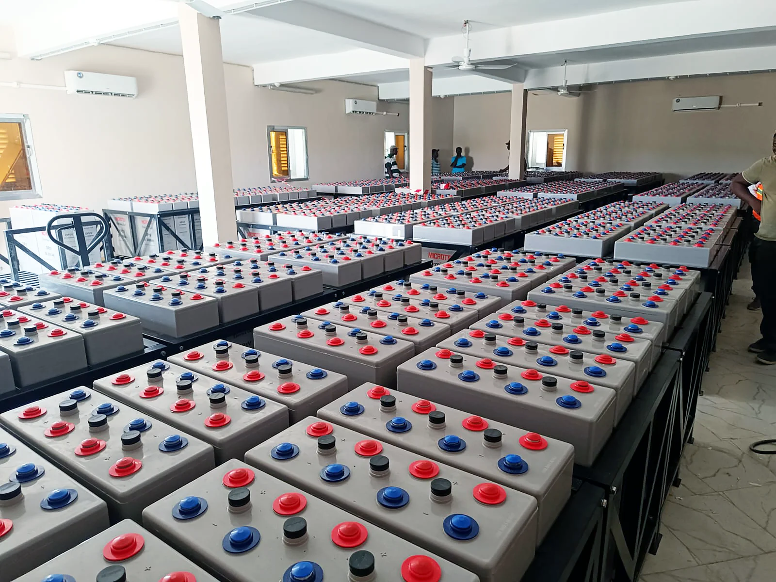 Microtex OPzV battery installation at an export solar site